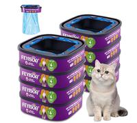 Premium Genie Litter Refill Bags | Jumbo 28FT, 8-Pack | Up to 32 Months Supply | 8 Cartridges for Superior Odor Control