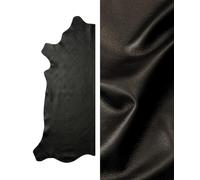 Premium Genuine Leather Natural Grain Cowhide Hides - High-Quality Leather Skins for Upholstery, Crafting, Tooling, Sewing, and DIY Leather Projects (Black, 20 Square Feet (Full Side))