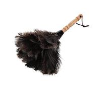 Premium Genuine Ostrich Feather Duster - Fluffy Anti-Static Natural Feathers with Durable Wooden Handle - Lightweight Hand Duster for Home, Office, Car Cleaning
