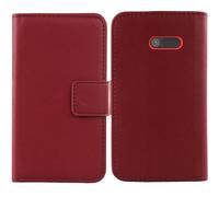 Premium Genuine Real Flip Folder Folio Leather Case For TTfone TT150 1.8" Book Wallet Business Phone Protection Protector Cover Skin Pouch Etui (Dark Red)