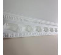 Premium GH19 Ceiling Coving Size 95x95mm | Decorative Georgian Cornice | Easy Install Crown Moulding 24 M | Paint-Ready Polystyrene Cornice | Waterproof Kitchen Bedroom Living Room | 12 Lengths