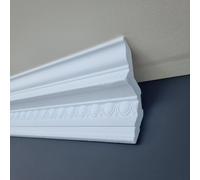Premium GH31 Ceiling Coving Size 125x125mm | Decorative Georgian Cornice | Easy Install Crown Moulding 18 M | Paint-Ready Polystyrene Cornice | Waterproof Kitchen Bedroom Living Room | 9 Lengths