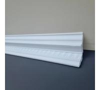 Premium GH31 Ceiling Coving Size 125x125mm | Decorative Georgian Cornice | Easy Install Crown Moulding 24 M | Paint-Ready Polystyrene Cornice | Waterproof Kitchen Bedroom Living Room | 12 Lengths