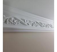 Premium GH37 Ceiling Coving Size 75x130mm | Decorative Georgian Cornice | Easy Install Crown Moulding 20 M | Paint-Ready Polystyrene Cornice | Waterproof Kitchen Bedroom Living Room | 10 Lengths