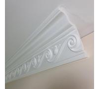 Premium GH41 Ceiling Coving Size 55x135mm | Decorative Georgian Cornice | Easy Install Crown Moulding 18 M | Paint-Ready Polystyrene Cornice | Waterproof Kitchen Bedroom Living Room | 9 Lengths