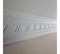 Premium GH45 Ceiling Coving Size 100x100mm | Decorative Georgian Cornice | Easy Install Crown Moulding 24 M | Paint-Ready Polystyrene Cornice | Waterproof Kitchen Bedroom Living Room | 12 Lengths