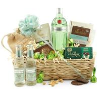Premium Gin & Tonic Gift Hamper - Award Winning Tanqueray No. Ten Gin, with Elderflower Tonic and Snacks