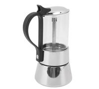 Premium Glass, 200ml Coffee Maker Pot with Handle 304 Stainless Steel Top Stovetop Making Machine for Household Induction Ltalian