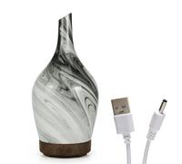 Premium Glass Aroma Diffuser With Usb & Abstract Grey Design