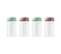 Premium Glass Breastmilk Storage Bottles, Pack of Four, 180ml, Dishwasher, Freezer, and Microwave Safe (Glass Breastmilk Storage Bottles, 4 x 180ml)