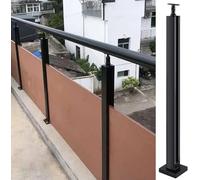 Premium Glass Railings with Wooden Pillars for Stairs & Balconies - Enhance Safety in Gardens & Homes