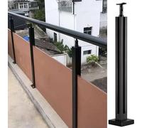 Premium Glass Railings with Wooden Pillars for Stairs & Balconies - Enhance Safety in Gardens & Homes
