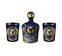 Premium Glass Whiskeys Decanter and Cup Set Ideal for Collectors and Patriotic Gift Celebrating US 250 Years of History Whiskeys Decanter with Glasses
