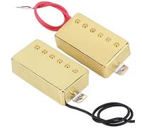 Premium Gold Brass Electric Guitar Pickups Alnico 5 Magnet Dual Noise Cancelling High Output for Metal Rock Easy Install