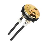Premium Gold Dual Toilet Flush Valve Replacement Kit - Durable ABS Material, Easy-to-Install Round Toilet Tank Button, Brass Toilet Press Flush