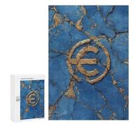 Premium Gold Euro Symbol Puzzle 1000 Teile Schwer Puzzle Spielzeug Lernspiel Impossible Herausforderungsspielzeug Für Erwachsene Kinder 300 PCS