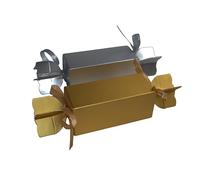 Premium Gold & Silver Crackers with Ribbons - 25.5 x 5 x 4cm - DIY Christmas crackers - Christmas box/Christmas packaging - Sweets/truffles/biscuits/toys boxes (10, Silver)