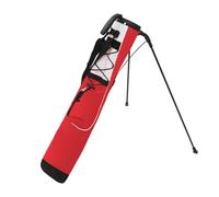 Premium Golf Bag, Portable Golf Stand Bag - Lightweight Golf Carry Bag with Stand, Golf Stand Bags with Shoulder Strap, Holds 3-5 Golf Clubs, Red+White Colour
