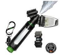 Premium Golf Brush with Water Tank & Spray Function - New Double Bristle System Suitable for All Golf Clubs - Golf Club Brush for Club Cleaning Magnet & Carabiner for Golf Bag Golf Accessories
