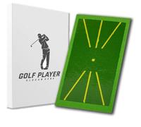 Premium Golf Practice Swing mat - Path Feedback Golf Training Mat- Indoor/Outdoor Hitting Mat- Advanced Guides and Rubber Backing Golf Hitting Mat