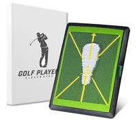 Premium Golf Practice Swing Mat - Path Feedback Golf Training Mat- Indoor/Outdoor Hitting Mat- Advanced Guides and Rubber Backing Golf Hitting Mat