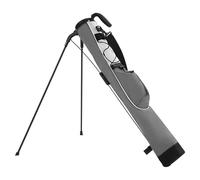 Premium Golf Stand Carry Bag - Golf Stand Bag with Shoulder Strap Lightweight Nylon with Stand Multifunctional Storage 4 Color Options Can Hold Golf Clubs of Most Sizes (Gray+White)