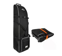 Premium Golf Travel Bag with Wheels - Heavy Duty 600D Polyester, Universal Fit (Fits Up to 51") - Durable, Water-Resistant & Lightweight for Airplane & Car Travel,Black