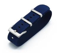 Premium Grade Nylon Straps 20mm 22mm 60s French Troops Parachute Bag Watchbands Elastic Watch Strap cuicui(Blu,22mm)
