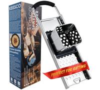 Premium Grade Stainless Steel Spaetzle Maker with Comfort Grip Handle Traditional German Egg Noodle Maker with Gift Box