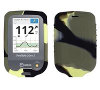 Premium Gradient Soft Silicone Case Set (Screen Protector + Lanyard + Lanyard Patch) for Freestyle Libre 3/ Freestyle Libre 2/14 Day (Continuous Glucose Monitor) (Gradient GRBK)