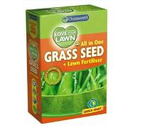 Premium Grass Seed & Lawn Fertiliser [Fast Growing UK Climate] (375G)
