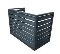 Premium Gray Aluminum Mini Split AC Cover - Weather Protection & Noise Reduction for 110" Outdoor Units Heat Pump Accessory All-Season Protection