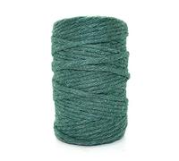 Premium Green Macrame Cord, 50 m / 164 ft of 5 mm Thick Natural Cotton Thread Yarn Macrame Rope for Wall Hangings, Plant Hangers, DIY Crafts, Home Decorations, Gift Wrapping (Reel)