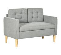 Premium Grey Sofa with Storage Compartment | Modern 2 Seater Loveseat for Living