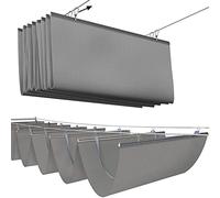 Premium Grey Wave UV Blocking Retractable Sun e Sail - 90% Sun Protect for Patios & Roofs, Heat Resint Outdoor Canopy, 0.9x10m/3x32.8ft with Accessories