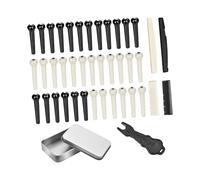 Premium Guitar Bridge Hardware Set: ABS Pins, Saddles & Metal Removal Tool for Enhanced Durability Metal Bridge Pin Remover