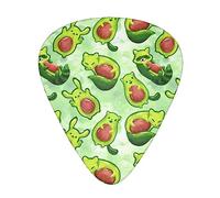 Premium Guitar pick 12 Pack Includes Thin, Medium & Heavy Gauges (cute funny green animals avocado)