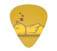 Premium Guitar pick 12 Pack Includes Thin, Medium & Heavy Gauges (Cute lazy duck yellow)