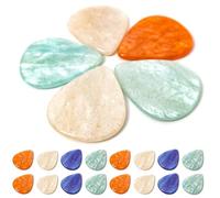 Premium Guitar Picks - Laser Marbleized 2.6mm Acrylic Bass Picks Heavy Collectible Chameleon Plectrum Pearl Guitar Picks Mixed Color Picks for Electric, Acoustic & Bass Guitars (100 pcs/set)