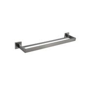 Premium Gun Metal Bathroom Accessories Set, Gray Towel Bars & Toilet Paper Holder, 2-Piece 50cm Hand Holders, Slish Bathrobe Hoo, WC Hardware, Modern Design