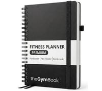 Premium Gym Log Book (A5) - Hardcover Workout Log Book (160 Pages) - Gym Journal and with Elastic Closure, Pen Holder & 2 Bookmarks - Fitness Planner by theGymBook.