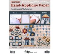 Premium Hand-Appliqué Paper from Masako Wakayama: Trace, fuse, trim, stitch; single-sided fusible, water soluble