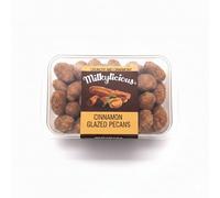 Premium Hand Roasted Cinnamon Glazed Pecans | Plant-Based Delicious Sweet Crunchy Snack | Gifting Baking Adventures Parties | Power Packed Nutrients in 4 oz. | Proudly Made in USA by Milkylicious