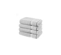 - Premium Hand Towels - 4 Pack 100% Cotton Hand Towel Set - Gym Towel Set - Premium Ring Spun Cotton Hand Towels - Large 50x90 cm Hand Towels (Silver)