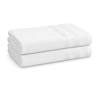 Premium Hand Towels for Bathroom | 100% Cotton, Ultra Soft and Highly Absorbent | 500 GSM Extra Large White Hand Towels for Kitchen, Hotel & Spa - Pack 2