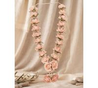 Premium Handcrafted Artificial Rose Varmala for Wedding - Elegant Floral Garland for Bride & Groom, Pack of 1 or Pack of 2 - Perfect for Traditional Indian Weddings & Ceremonies, Peach, 2