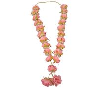 Premium Handcrafted Artificial Rose Varmala for Wedding - Elegant Floral Garland for Bride & Groom, Pack of 1 or Pack of 2 - Perfect for Traditional Indian Weddings & Ceremonies, Baby Pink, 2