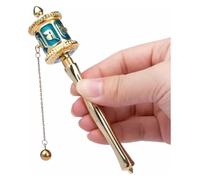 Premium Handheld Prayer Wheel - Buddhist Scripture Wheel for Meditation and Spiritual Practice(Blue,12cm)