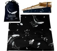 Premium Handi portable blackout blind with unique hook-on system. Guaranteed all night hold | Easy Install | 198 x130cm | Travel Anywhere Curtain | Suction Cups Temporary Stick on to Windows | Baby