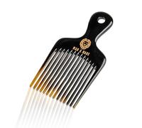 Premium Handmade 100% Oxhorn Anti-static Hair Pick Comb, for Long Thick Curly & Afro Hair and Beards